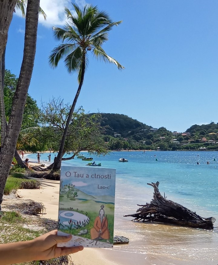 Fotografie knihy "O Tau a ctnosti" z ostrova Martinique